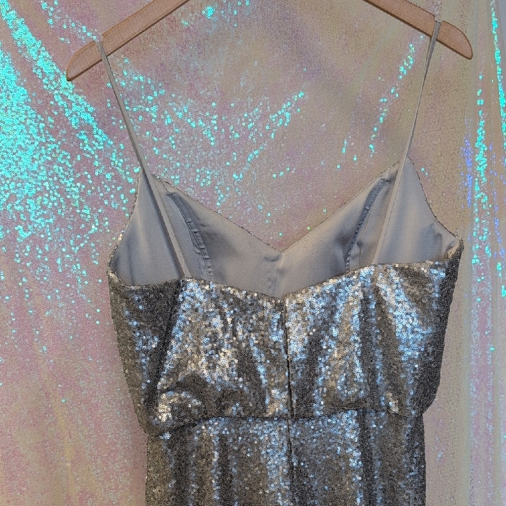 Bari Jay Silver Sequin Dress - Picture 7 of 8